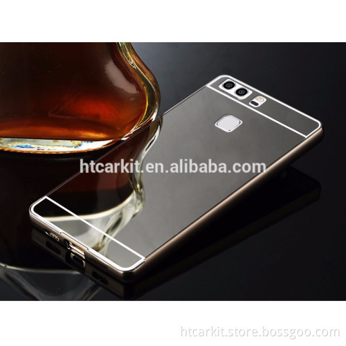 For Huawei P9 Luxury Mirror Aluminum Case Metal Ultra Slim Acrylic Back Cover For Huawei P9 5.2inch